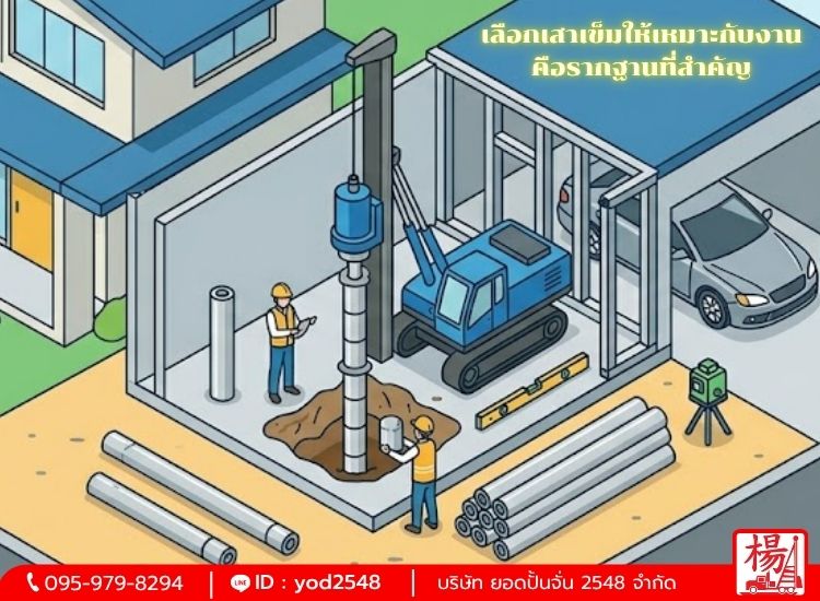 เลือกเสาเข็มให้เหมาะกับงาน